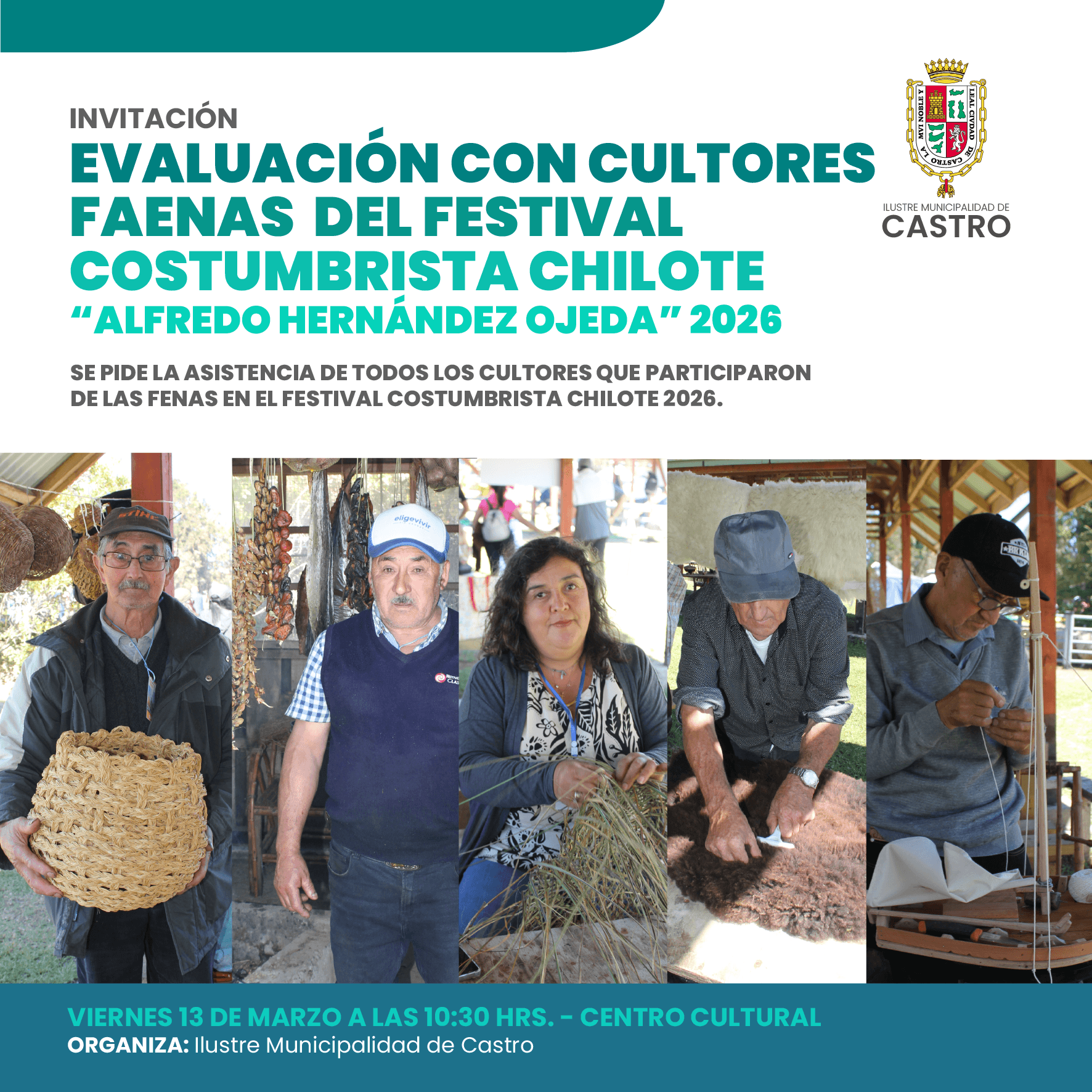 Evaluación con Cultores — Festival Costumbrista Chilote "Alfredo Hernández Ojeda" 2026