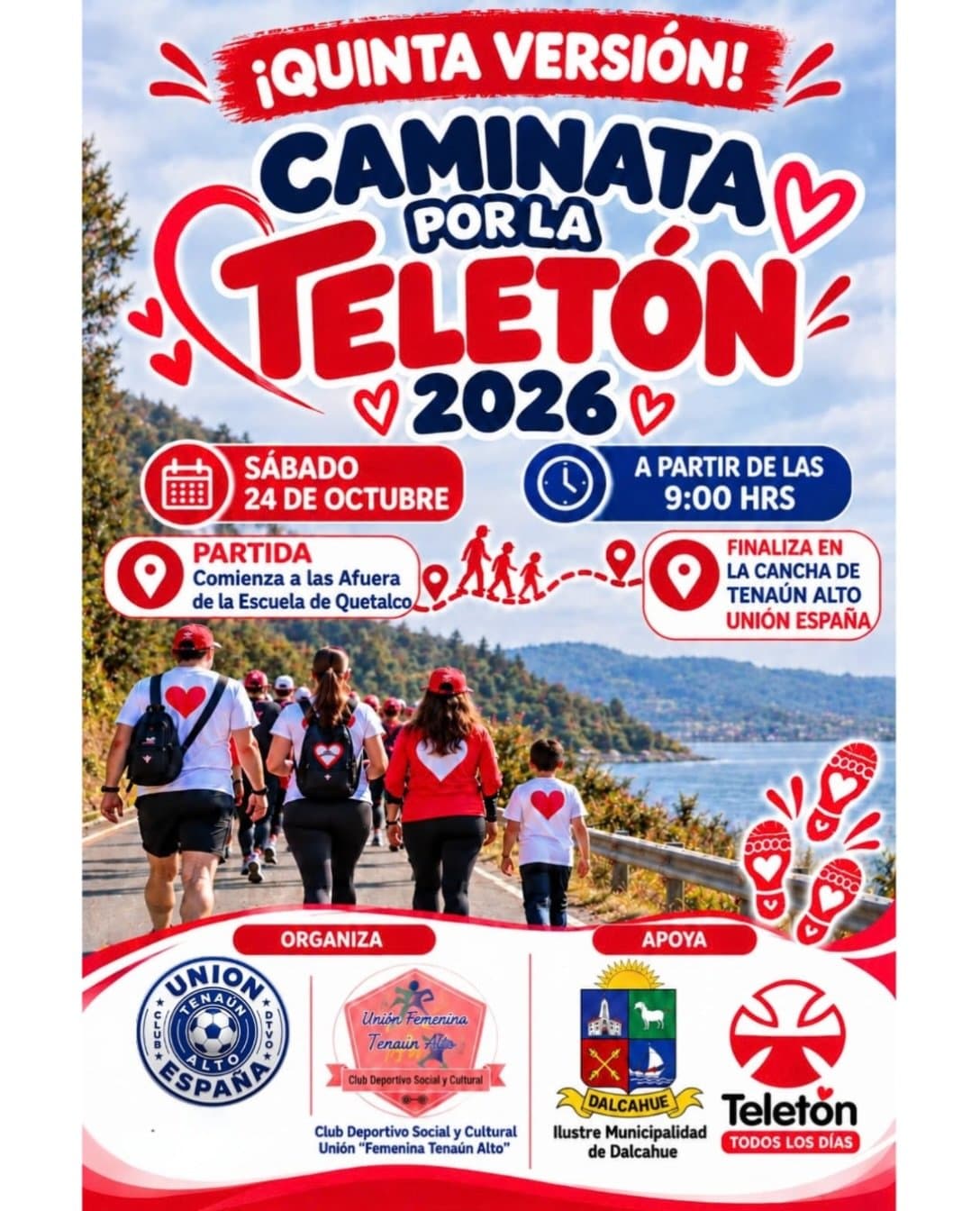 Quinta Caminata por la Teletón en Tenaún