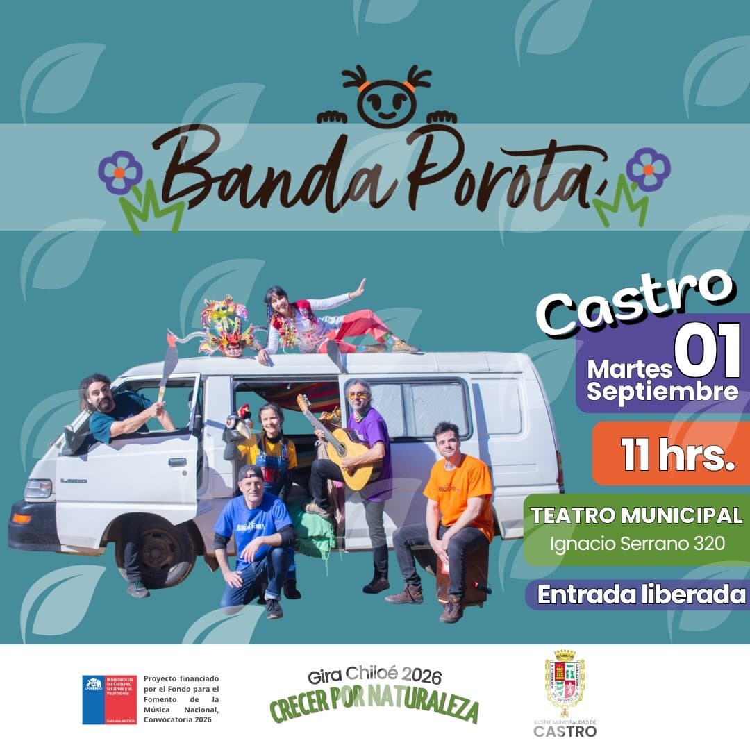 Banda Porota en Castro: Gira Chiloé 2026 "Crecer por Naturaleza"