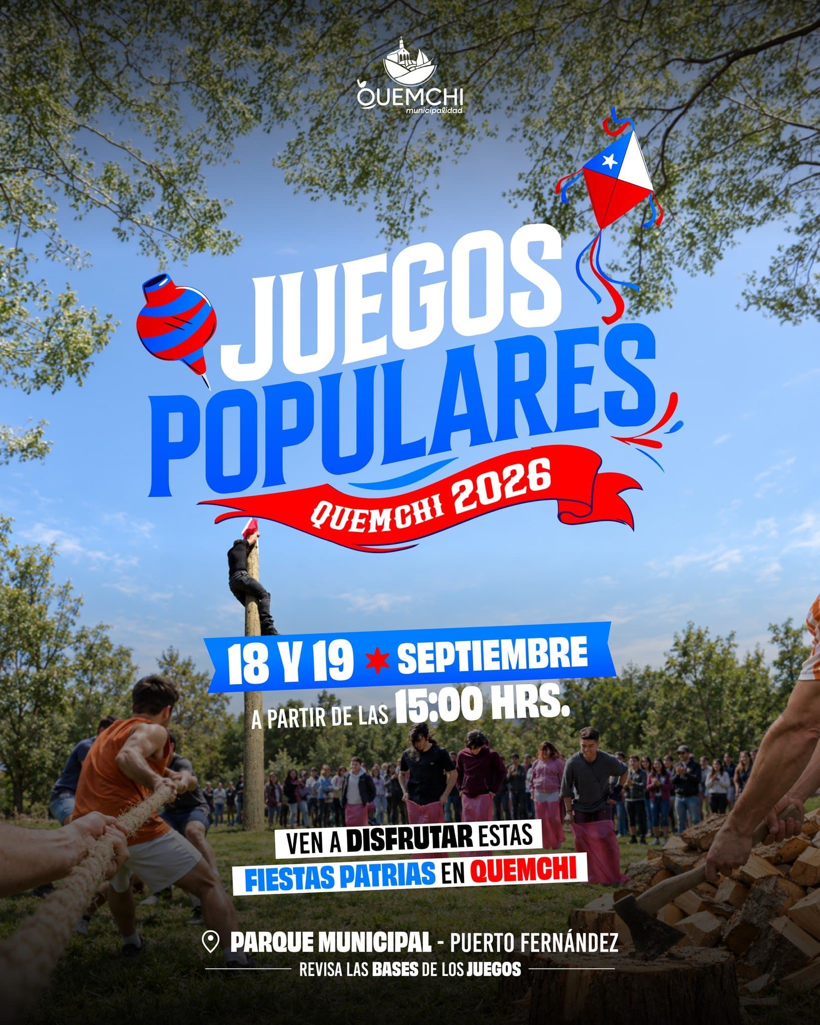 Juegos Populares de la XII Fiesta de la Chilenidad en Quemchi (sábado 19)