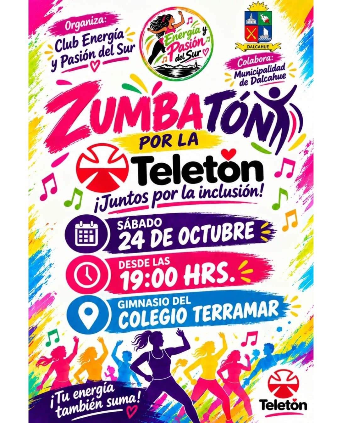 Zumbatón por la Teletón en Dalcahue